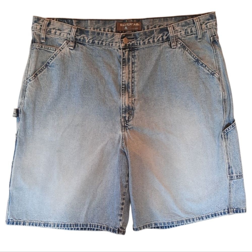 Levis Silvertab Shorts Mens 40 Blue Denim Carpenter 90s Vintage Outdoor Classic